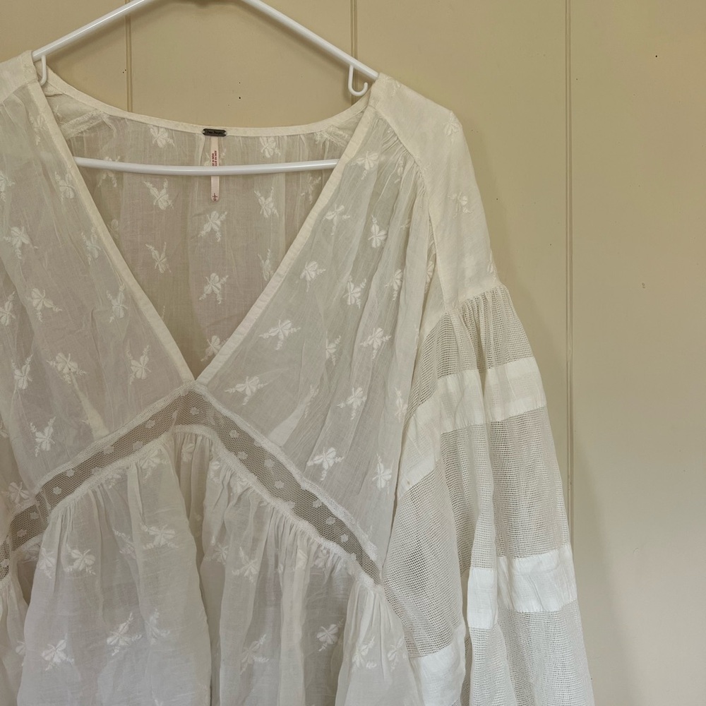 Free People White Blouse - Picture 2 of 5